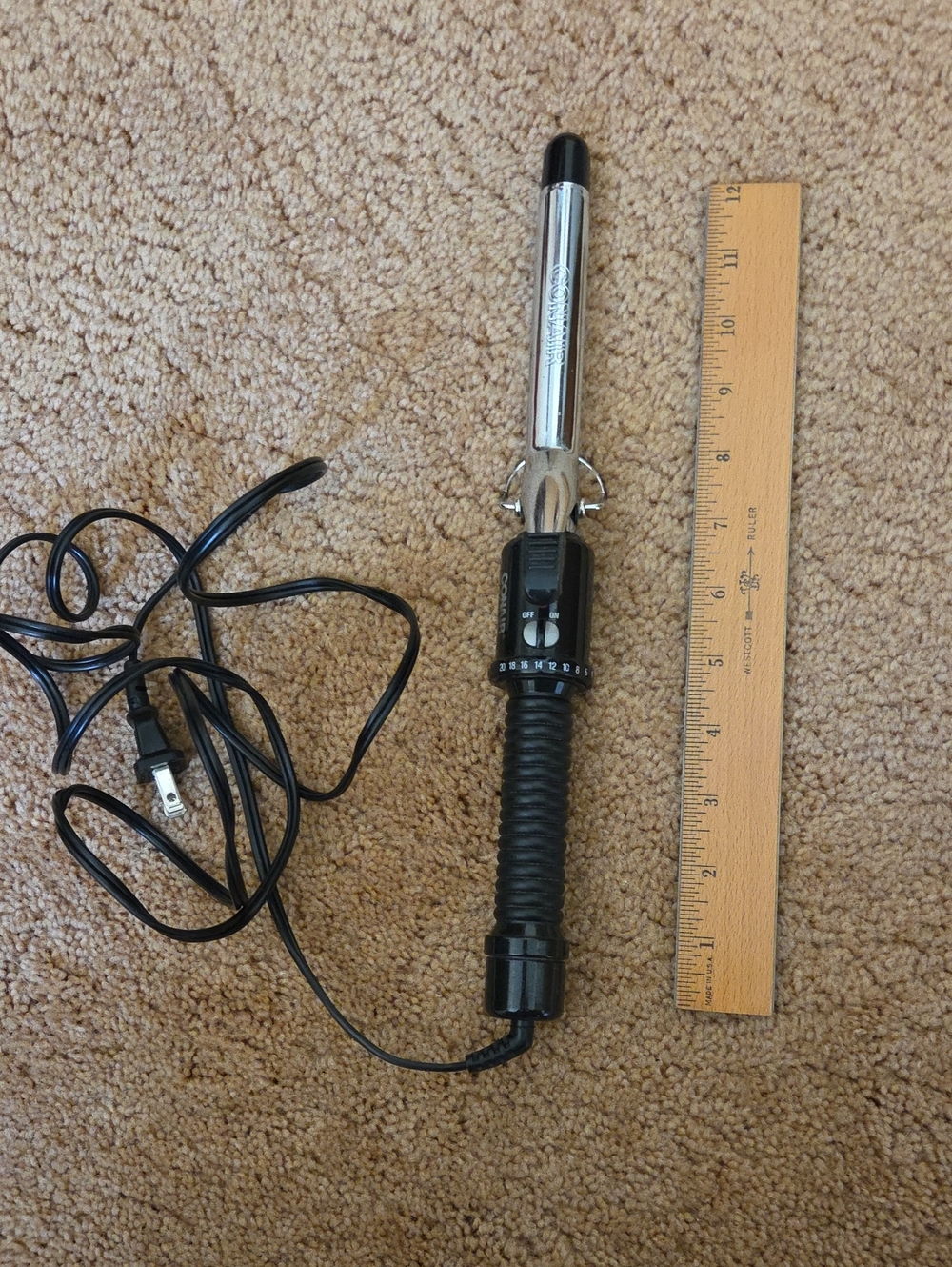 Conair Black Adjustable Temperature Curling Iron
